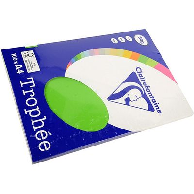 Clairefontaine Vert herbe A4 Papier couleur 80 g/m² (100 feuilles)
