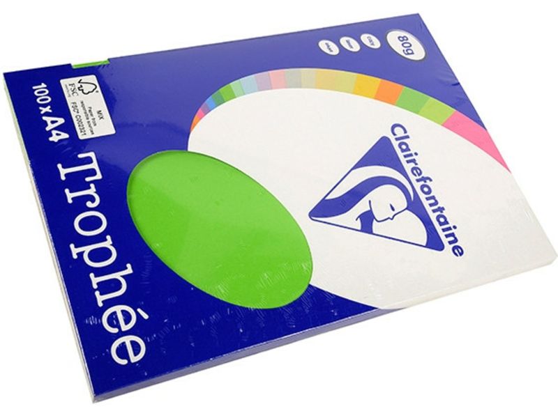 Clairefontaine Vert herbe A4 Papier couleur 80 g/m² (100 feuilles)