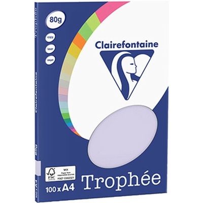Clairefontaine Lilas A4 Papier couleur 80 g/m² (100 feuilles)