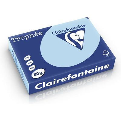 Clairefontaine Bleu A4 Papier couleur 80 g/m² (500 feuilles)