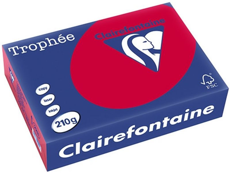 Clairefontaine Cerise Papier couleur A4 210 g/m² (250 feuilles)
