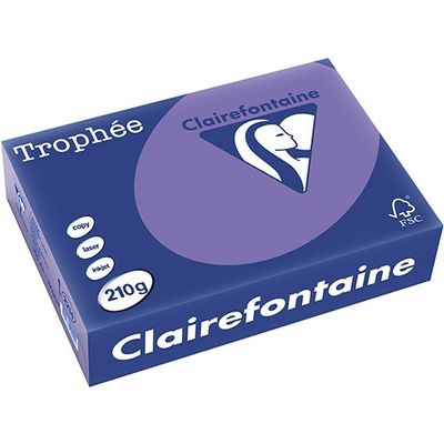 Clairefontaine Violet A4 Papier couleur 210 g/m² (250 feuilles)