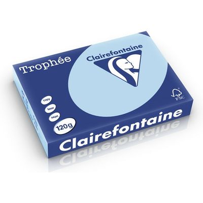 Clairefontaine Bleu 120 g/m² A4 Papier de couleur (250 feuilles) Papier de couleur