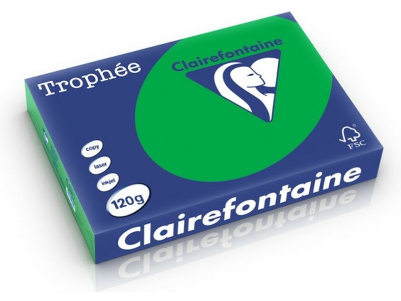 Clairefontaine Vert Billard A4 Papier couleur 120 g/m² (250 feuilles)