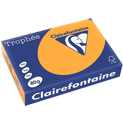 Clairefontaine Orange A4 Papier de couleur 80g