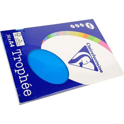 Clairefontaine bleu Caraïbes A4 Papier couleur 160 g/m² (50 feuilles)