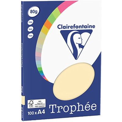 Clairefontaine Ivoire A4 Papier couleur 80 g/m² (100 feuilles)