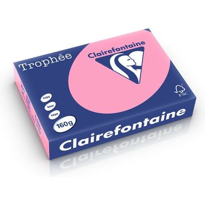 Clairefontaine Rose A4 Papier couleur 160 g/m² (250 feuilles)