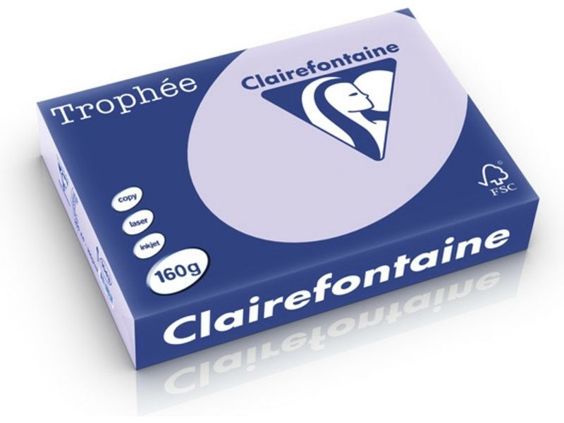 Clairefontaine Lilas A4 Papier couleur 160 g/m² (250 feuilles)