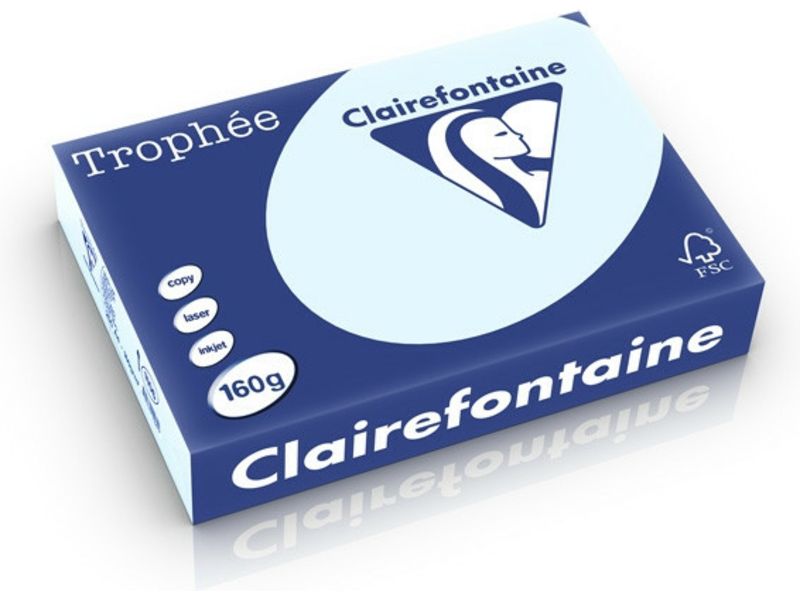 Clairefontaine Bleu azure A4 Papier couleur 160 g/m² (250 feuilles)