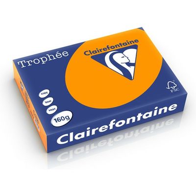 Clairefontaine Orange vif A4 Papier couleur 160 g/m² (250 feuilles)