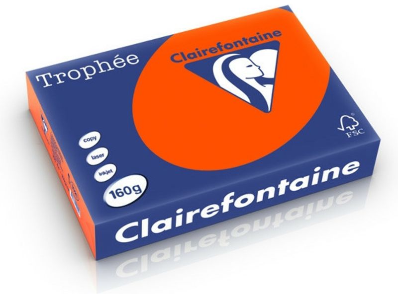 Clairefontaine Rouge cardinal A4 Papier couleur 160 g/m² (250 feuilles)