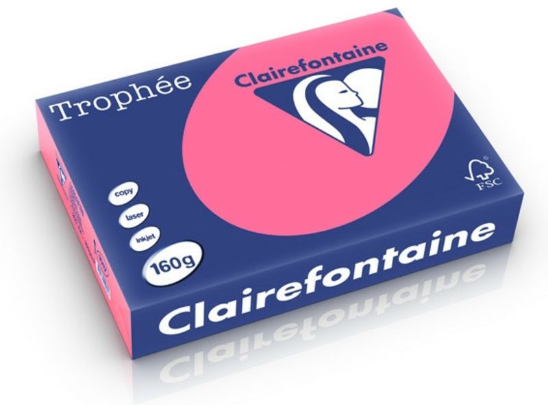 Clairefontaine Fuchsia Papier couleur A4 160 g/m² (250 feuilles)
