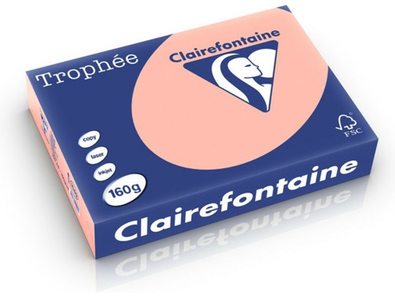 Clairefontaine Pêche A4 Papier couleur 160 g/m² (250 feuilles)