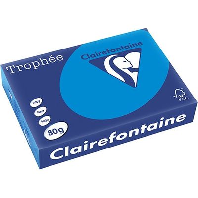 Clairefontaine Caribbean blauw 80 grams A4 (500 vel) - Papier de couleur