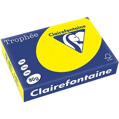 Clairefontaine Jaune soleil A4 Papier couleur 80 g/m² (500 feuilles)