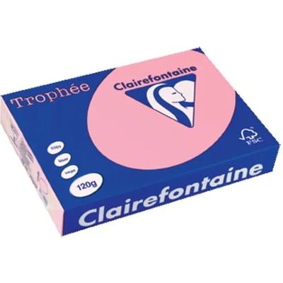 Clairefontaine Rose A4 Papier couleur 120 g/m² (250 feuilles)