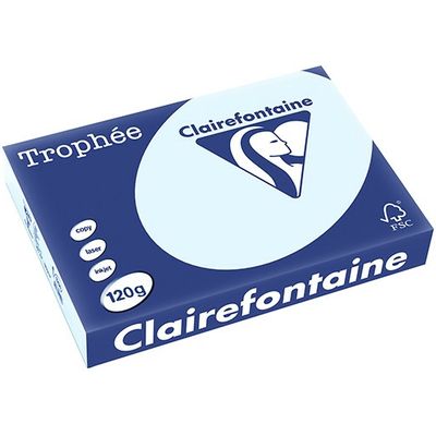 Clairefontaine Bleu azure A4 Papier couleur 120 g/m² (250 feuilles)