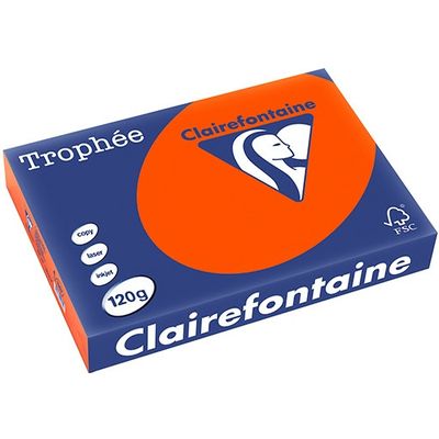 Clairefontaine Rouge cardinal A4 Papier couleur 120 g/m² (250 feuilles)