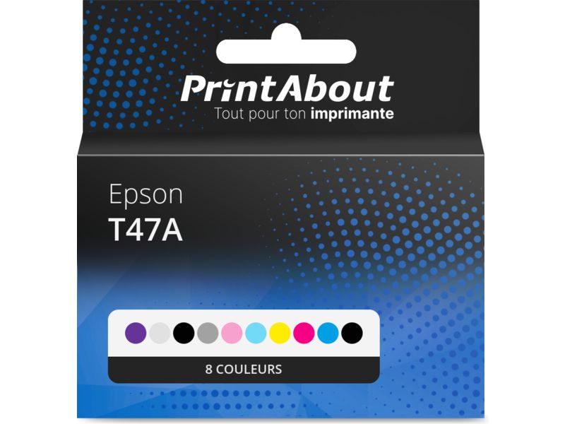 Cartouche compatible Epson T47A - 8 couleurs - Multipack
