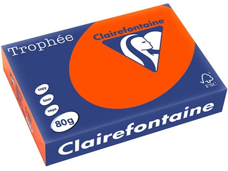 Clairefontaine Kardinaalrood A4 Gekleurd papier 80 grams (500 vel)