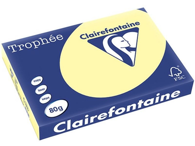 Clairefontaine Jaune A3 Papier couleur 80 g/m² (500 feuilles)