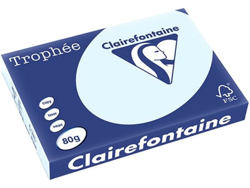 Clairefontaine Bleu azure A3 Papier couleur 80 g/m² (500 feuilles)