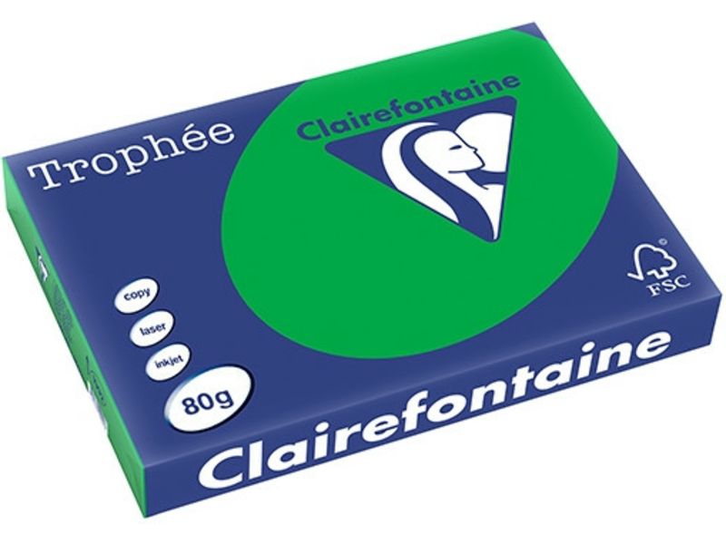 Clairefontaine Vert Billard A3 Papier couleur 80 g/m² (500 feuilles)