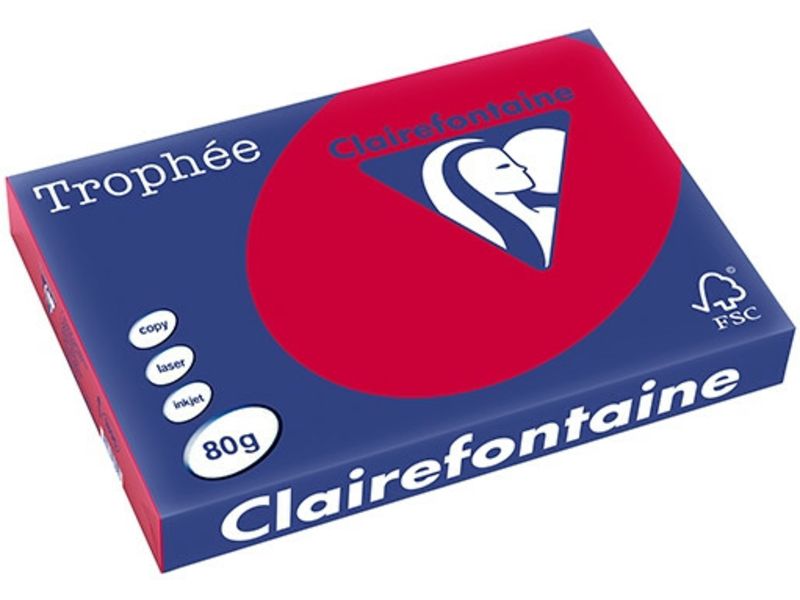 Clairefontaine Cerise A3 Papier couleur 80 g/m² (500 feuilles)