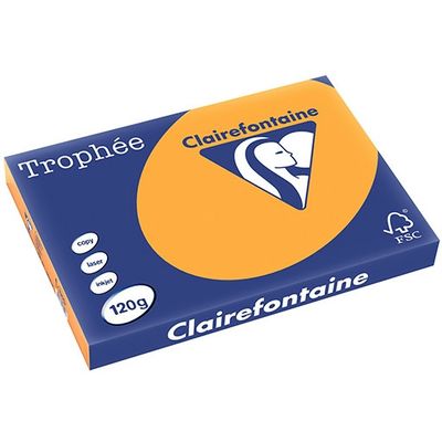 Clairefontaine Orange A3 Papier couleur 120 g/m² (250 feuilles)