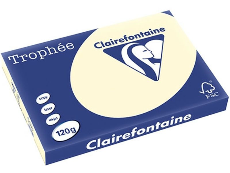 Clairefontaine Ivoire A3 Papier couleur 120 g/m² (250 feuilles)