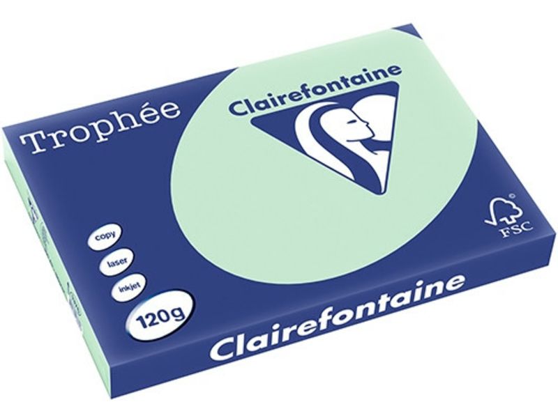 Clairefontaine Vert A3 Papier couleur 120 g/m² (250 feuilles)
