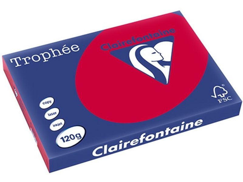 Clairefontaine Cerise A3 Papier couleur 120 g/m² (250 feuilles)
