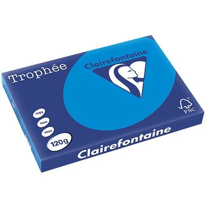 Clairefontaine bleu Caraïbes A3 Papier couleur 120 g/m² (250 feuilles)
