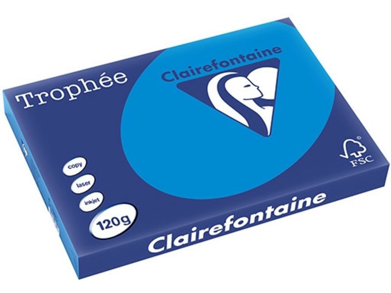 Clairefontaine bleu Caraïbes A3 Papier couleur 120 g/m² (250 feuilles)