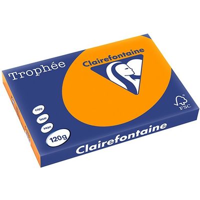 Clairefontaine Orange vif A3 Papier couleur 120 g/m² (250 feuilles)