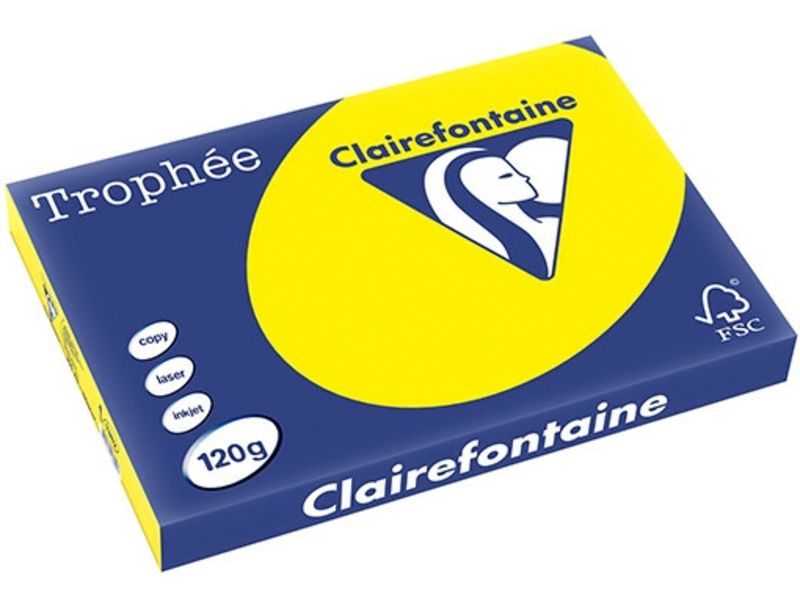 Clairefontaine Jaune soleil A3 Papier couleur 120 g/m² (250 feuilles)
