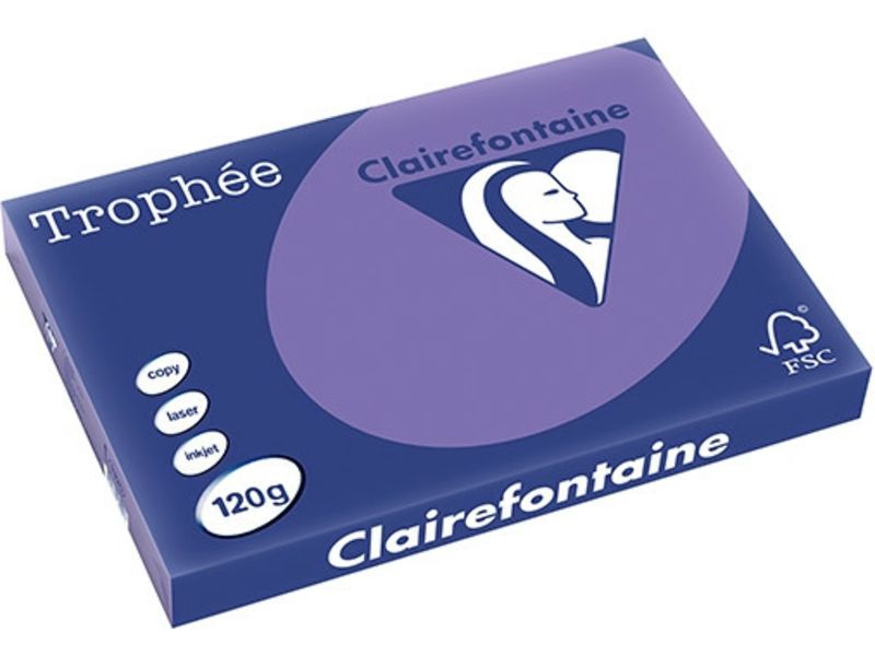 Clairefontaine Violet A3 Papier couleur 120 g/m² (250 feuilles)