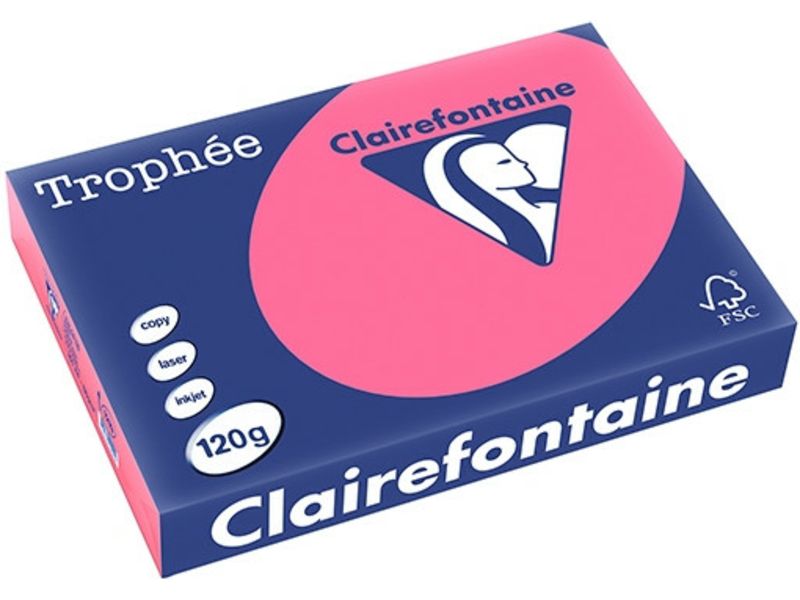 Clairefontaine Fuchsia A3 Papier couleur 120 g/m² (250 feuilles)