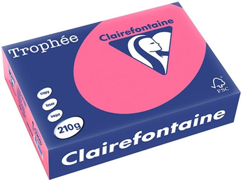Clairefontaine Fuchsia Papier couleur A4 210 g/m² (250 feuilles)