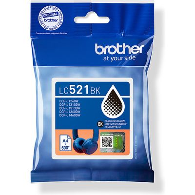 Brother LC-521BK - Noir - Cartouche d'encre