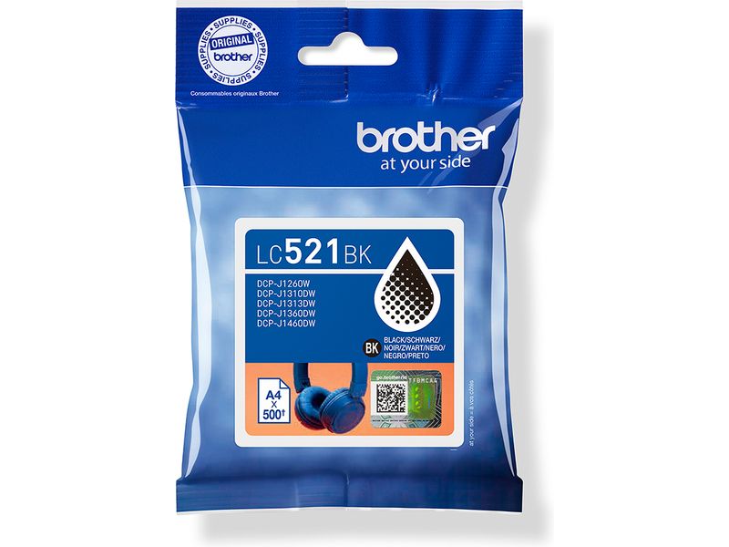 Brother LC-521BK - Noir - Cartouche d'encre