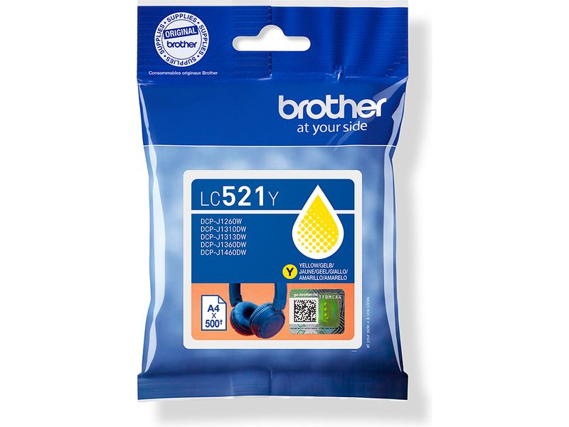 Brother LC-521Y - Jaune - Cartouche d'encre