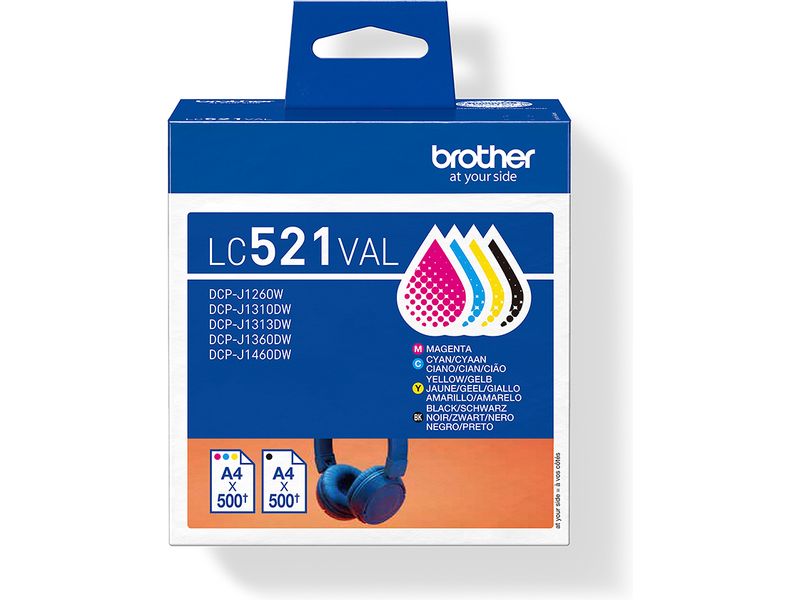 Brother LC-521VAL - 4 couleurs - Cartouche d'encre - Multipack