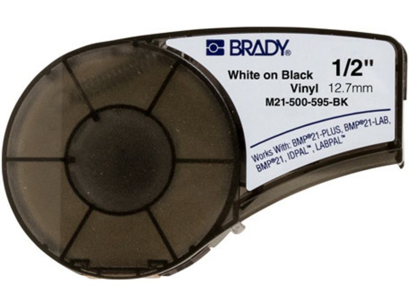 Brady M21-500-595-BK - Blanc sur noir - Étiquette