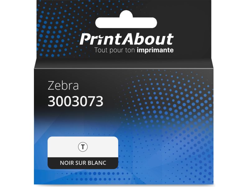 Étiquette compatible Zebra 3003073 (1 rol) (Z-Select 2000D) - Noir sur blanc