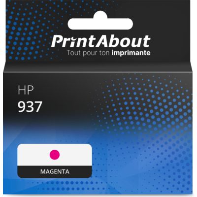 Cartouche compatible HP 937 (4S6W3NE) - Magenta - Très grande capacité