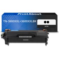 Toner compatible Brother TN-3600XXL+3600XXLBK - Noir - Très grande capacité - Multipack