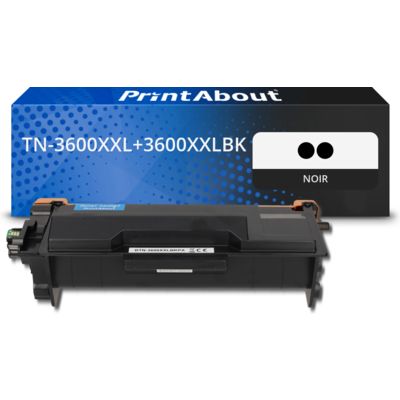 Toner compatible Brother TN-3600XXL+3600XXLBK - Noir - Très grande capacité - Multipack