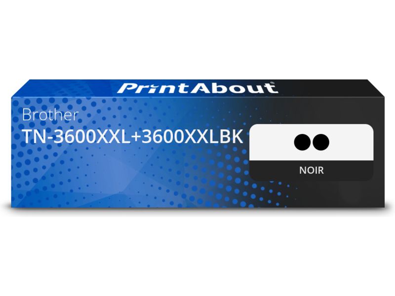 Toner compatible Brother TN-3600XXL+3600XXLBK - Noir - Très grande capacité - Multipack